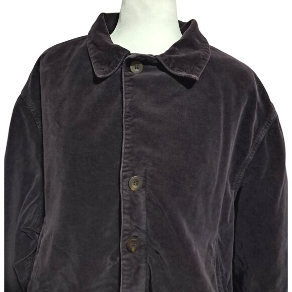 Vtg The Country Fair Jacket Womens M 90s Purple Fine Wale Corduroy Hidden Zipper - Picture 7 of 11